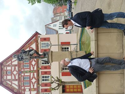 Mit Bürgermeister Roland Halter