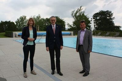Mit Bürgermeister Brechter und meiner Wahlkreiskollegin Isabell Huber (CDU)